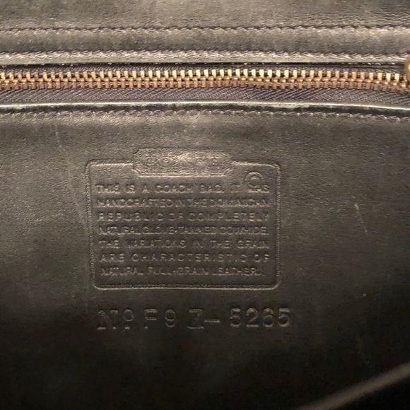 Coach vintage black leather briefcase laptop bag - Picture 5 of 16